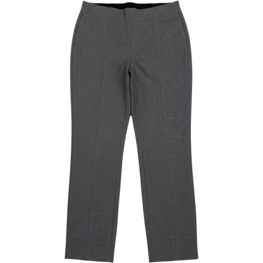 Quince Womens Ultra-Stretch Ponte Straight Leg Pants Charcoal Heather Gray M NEW